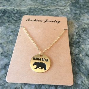 Gold Mama Bear necklace